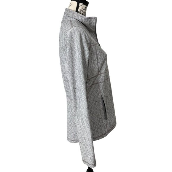 Prana Reeve Jacquard Performance Jacket Gray Full-Zip Womens Size M - Picture 2 of 7